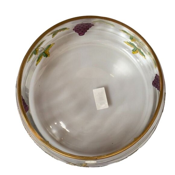 Crystal Clear Handcrafted Crystal Bowl Vintage Large 9 in - Picture 4 of 13